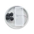 thumbnail image 3 of Bandeja redonda para macetas, maceta para sala de estar, orificio de drenaje, paleta de plástico, soporte para bonsái de interior con caja de recolección de agua, 360 grados, gris, 36cm sidaley HA011361-06, 3 of 7