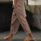 thumbnail image 2 of Pantalones holgados con cintura elástica y hebilla lateral de color liso para mujer - Pantalones informales de poliéster con bolsillos traseros, tallas S-XXL, 2 of 8