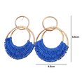 thumbnail image 2 of Pendientes de tejido de ratán Laklulu, pendientes colgantes de rafia de verano para mujeres y niñas, pendientes de fiesta en la playa, regalos de joyería, 2 of 5