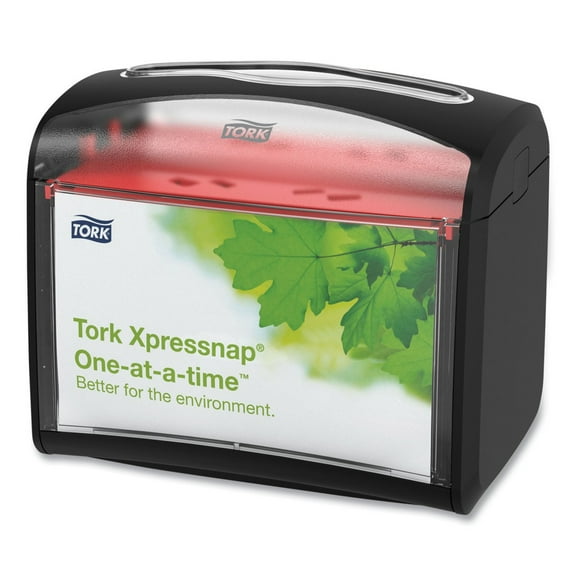 Tork 6232100 7.9 x 5.6 x 7.9 Xpressnap Tabletop Napkin Dispenser - Black