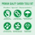 thumbnail image 4 of Juego de herramientas de jardín - Juego de herramientas manuales de jardín de 4 piezas resistentes con mango de madera, juego de trabajo de jardinería de calidad con cabeza de acero inoxidable, regalo de jardín perfecto para mujeres, hombres Vhermosa Herramientas Manuales, 4 of 8