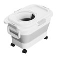 thumbnail image 1 of Hyasfey Folding Rice Storage Container BPA-Free Large Capacity Collapsible Sugar Cereal Storage Bin Dispenser with Rolling Wheels, 1 of 8