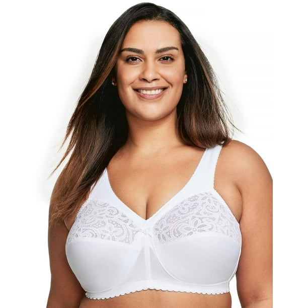 Womens Plus Size Wireless Bra Support Comfort Full Coverage  Unlined No Underwire Smooth Mochaccino 46C