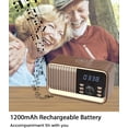 thumbnail image 3 of ANTBOOK Bluetooth Speaker with FM Radio & LED Alarm Clock, Wireless Charging Stand, 8W Stereo for Bedroom, 3 of 8