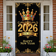 thumbnail image 5 of Decorative Design New Year Banner Ornamental Frame Happy New Year Crown Emblem Gold Colorful Gems for Holiday Party Celebration Event Decoration, 5 of 9