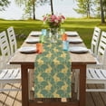 thumbnail image 4 of Easter Table Runner, Cute Cartoon Rabbits Bunny Animal Yellow Green Washable Cotton Linen Table Runners 120 Inches Long, Dresser Scarf Runner for Dining/Living Room/Kitchen/Square Tables 13''x120'', 4 of 9