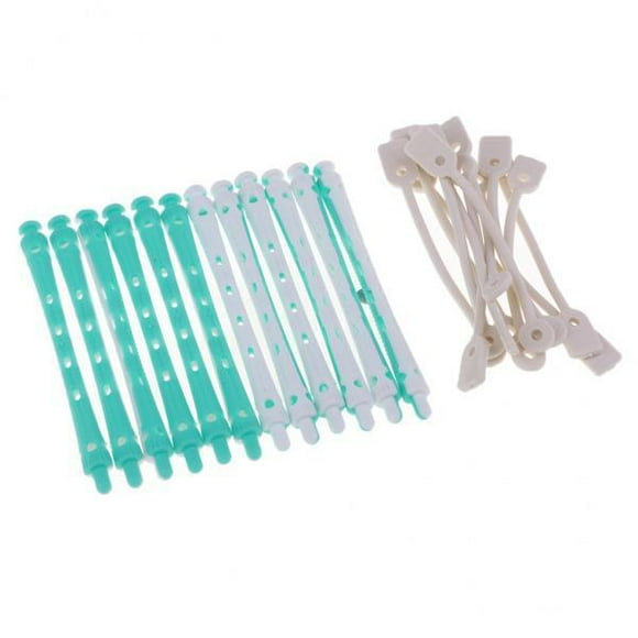 2x12pcs Pinzas para Rizador de cabello Colco Barras de Permanente para Peluquería 9 X 0.8 Cm