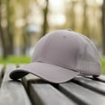 thumbnail image 3 of Falari Trucker Hat 2-Piece Set, 6 Panel, Cotton Mesh, Adjustable Size Baseball Cap - Light Gray & Light Gray, 3 of 7