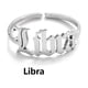thumbnail image 1 of Anillos para mujer, regalos para mujer, aretes de acero inoxidable con apertura de doce letras inglesas, 1 of 2