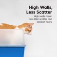thumbnail image 2 of IRIS IRIS Open Top Cat Litter Tray with Scoops and Scatter Shield, Cat Litter Pan, Blue, 2 of 5