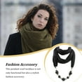 thumbnail image 3 of VONKY Unique Scarf Necklaces Soft And Comfortable Multi-purpose Fashion Accessory black 1Set, 3 of 6