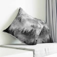 thumbnail image 4 of Throw Pillow Covers 24x24 Inch, Black Grey Mountain Decorative Pillow Cases for Couch Sofa Bed, Misty Forest Nature Woodland Pine Tree Landscape Cotton Linen Square Home Decor Pillowcases, 4 of 7