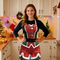 thumbnail image 3 of Christmas Apron for Holiday Cooking Baking Adjustable with Pocket Festive Kitchen Wear for Men and Women(A), 3 of 6