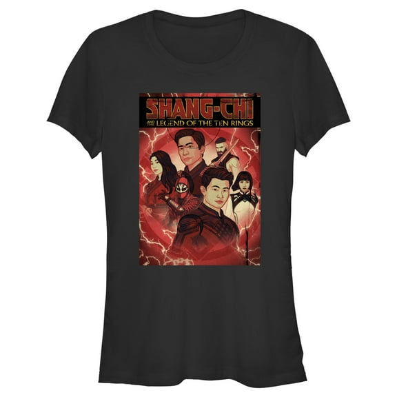 Junior's Marvel Shang-Chi and the Legend of the Ten Rings Poster  Graphic Tee Black Large