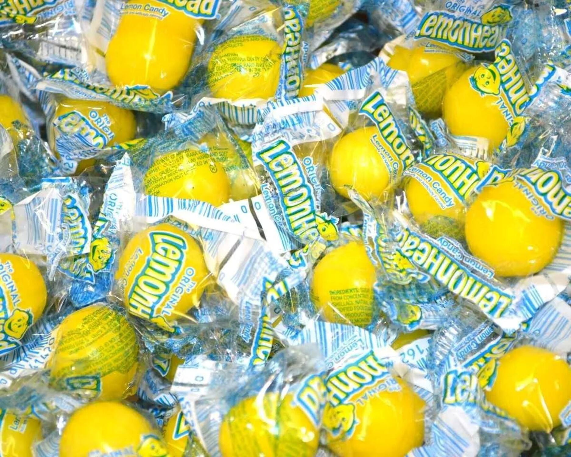 LEMONHEADS Original Sour  Sweet, Individually Wrapped, Bulk  Delicious Hard Candy (2 Pounds)