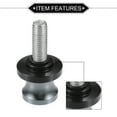 thumbnail image 4 of Unique Bargains 1 Pair Swingarm Spools, CNC Swing Arm Spools Slider Stand Universal for Motorcycle Durable Aluminum Alloy Titanium Tone 10mm, 4 of 7
