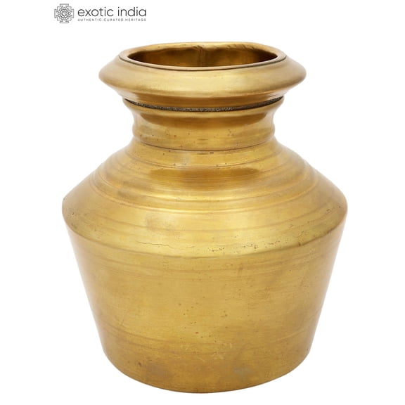 7-inch Puja Kalash - Handmade Brass Ceremonial Vessel