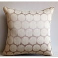 thumbnail image 4 of Decorative Throw Pillows Covers 18 x 18 Pearl Beige Pillow Covers Jacquard Patterned Couch Pillows, Beige Pillow Covers 18x18 inch (45x45 cm), Contemporary Style - Running In Circles, 4 of 4