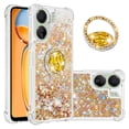 thumbnail image 1 of Funda para Xiaomi Redmi 13C 4G con Brillo Líquido Flotante, Purpurina, Parachoques y Anillo Giratorio Soporte, 1 of 5