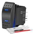 thumbnail image 1 of Momentary Rocker Switch, DPDT 7pin 12v 24v Toggle On Off On Jumper Wires Winch Pump Switchs With 5 Wires, For Cars Trucks Caravans Boats, 1 of 7