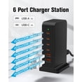 thumbnail image 6 of VHBW USB C Charger 6 Port Block,55W USB Tower Charging Station for iPhone 15/14/13/12, iPad, Google Pixel and Multiple Devices, 6 of 7