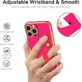 thumbnail image 4 of for iPhone 15 Pro Max Case, 15 Pro Max Phone Case with Adjustable Wristband Kickstand Slim Fit Soft TPU Scratch Resistant Shockproof Protective Case for iPhone 15 Pro Max 6.7", Hot Pink, 4 of 15
