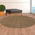 thumbnail image 4 of Teppich Homes Geometric Luxury Under Your Feet Contemporary Area Rug, Brown Geometric, 11' x 11', Handmade, 4 of 6