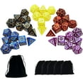thumbnail image 2 of 7pcs DND Dice Set, Retro Polyhedral Dice Sets for Table Game Dice Role-Playing RPG Dice, Yellow, 2 of 9