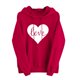 thumbnail image 4 of RKSTN Valentine Gift Woem's Valentines Heart Print Hoodies Plus Size Drawstring Hooded Sweatshirt Top Womens Casual Solid Overszied Graphic Printed Loose Comfy Hood Fall Spring Clothes, 4 of 6