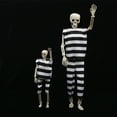 thumbnail image 4 of Halloween Skeleton Life Size Prisoner Human Skeleton 15.75inch Full Body Posable Human Skeleton Bones Decorations with Movable Joints for Indoor Outdoor Halloween Props Decorations, 4 of 5