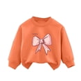 thumbnail image 3 of Rvasteizo Girls Sweatshirt Print Bow Crew Neck Long Sleeve Loose Knit Pullover for Girls 3 to 10Years Fall Wear, 3 of 4