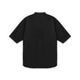 thumbnail image 4 of qucoqpe Women's Linen Cotton Tops Lightweight Pleated Short Sleeve Button-Down Shirts Summer Comfy Breathable Vacation Blouse Tees, 4 of 7
