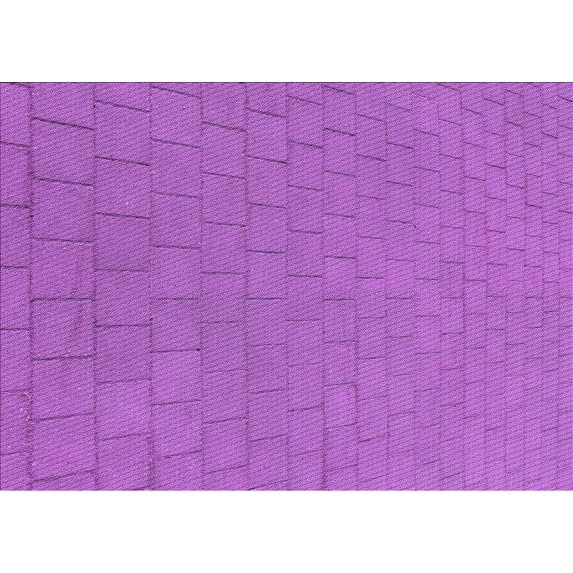 Ahgly Company Indoor Rectangle Patterned Bright Neon Pink Purple Area Rugs, 7' x 9'