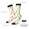 thumbnail image 2 of Yiaed Vegan Fruit Carrot Print Great elasticity Crew Socks Sports socks for Men and Women, 2 of 5