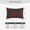 thumbnail image 6 of Daiia Red Ladybugs On Dark Background Bedding Waterproof Pillow Protector Zippered Queen – Bed Bug Proof Pillow Encasement-16"x24", 6 of 9