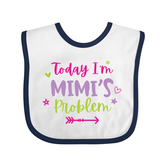 Inktastic Child Funny Today Im Mimis Problem Girls Baby Bib