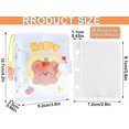 thumbnail image 2 of shiyou-2Pcs 3 Inch Mini Photo Album,20 Sheets 40 Pockets Photo Album in Loose Leaf Refillable 3 Rings Photocard Binder Cover Kpop Photocard Holder with Pendant for Picture Cards Storage,Blue White, 2 of 4