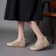 thumbnail image 5 of Samickarr Flats Shoes For Women New Casual Loafers Women's Thick Bottom One Foot Stirrup Maternity Shoes Soft Leather Retro Shoes Women's Shoes Casual Shoes, 5 of 6