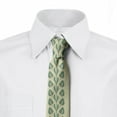 thumbnail image 2 of Floral Necktie, Graphic Flowers Branches, Dress Tie, 3.7", Jade Green Orange, by Ambesonne, 2 of 3