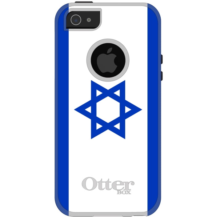 DistinctInk Custom White Grey OtterBox Commuter Series Case for Apple iPhone 5...