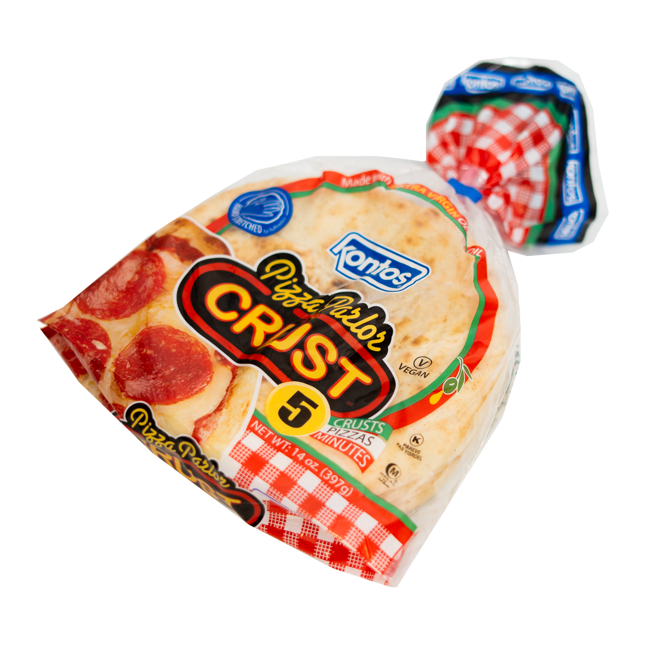 Kontos 7-Inch Pizza Crusts Made with Unbromated Flour