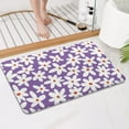 thumbnail image 4 of Purple Daisy Flower White Blooms Pattern Bathroom Rugs Mat,Non Slip Microfiber Bathroom Rug,Rubber Backing,Soft Bathroom Mats for Bathroom Floor,Tub and Shower,17x27in(43x68cm), 4 of 5