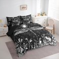 thumbnail image 4 of Manfei Bohemian Dragonfly Animal 7 Pieces Bedding Comforter Set, Mystic Galaxy Sun Full Bedding Set, Hippie Rustic Plant Reversible Fitted Sheet Flat Sheet, Microfiber Bedroom Decor, 4 of 8