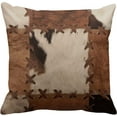 thumbnail image 6 of Throw Pillow Covers, Retro Brown Rustic Cowhide Print Home Decor Set of 4 Pillow Cases, 18 X 18 inches Sofa Cushion Couch Sofa Pillowcases Decorative, 6 of 6