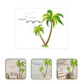 thumbnail image 2 of 2 sets of Coconut Tree Wall Decoration Wall Stickers Removable Wall Decals, 2 of 3