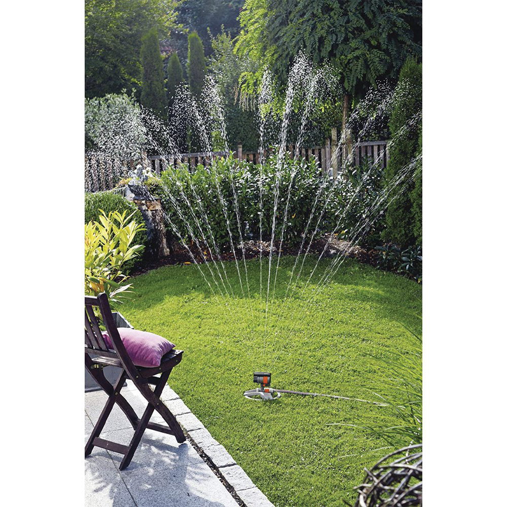 GARDENA 84-BZMX ZoomMaxx - 2300 Sq Ft, Fully Adjustable Sprinkler on  Weighted Base for Flexible, Leak Proof and Precise Watering, Compatible  with Any