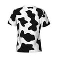 thumbnail image 6 of Vsdgher Milk Cow Print Men's Dry Fit Mesh Athletic Shirts Moisture Wicking Tennis T-Shirt Tops, 6 of 9