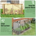 thumbnail image 5 of REKHH  Mini Portable Greenhouse, 47'' x 22'' x 24'' Green House with PE Cover, Roll-up Zipper Door, Rustproof Metal Frame, Waterproof Greenhouses for Raised Garden Bed, Winter Hot House (White), 5 of 8