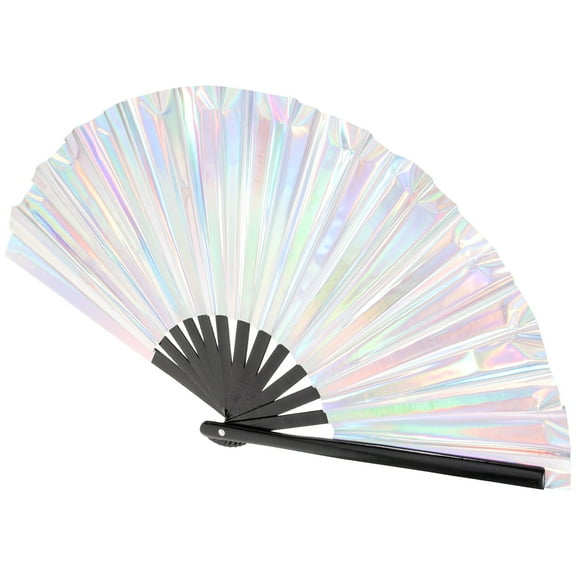 Folding Fan Hand-held Bamboo Bone Fantasy Pvc Party Nightclub Wedding Decoration Fans Handheld Vintage Women's Bride