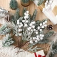 thumbnail image 4 of Dalrosia 40PCS Berry Stems Pine Branches with Snow Artificial Christmas Picks Floral Pine Cones Faux Stems Spray Christmas Tree Picks Artificial Pine Branches Holly Pine Sprigs for Crafts, 4 of 4